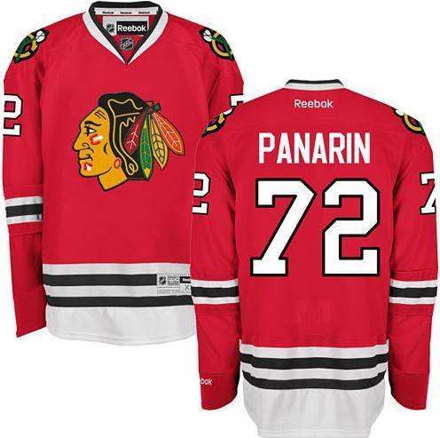 Chicago Blackhawks Mens Artemi Panarin Premier Home Jersey with AUTHENTIC TACKLE-TWILL LETTERING product image 1, provided