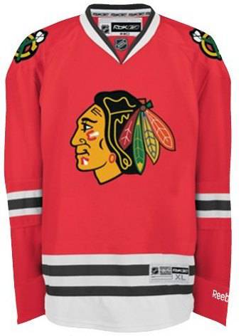 Chicago Blackhawks Mens Stan Mikita Premier Home Jersey with AUTHENTIC TACKLE-TWILL LETTERING product image 2, provided for