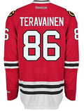 Chicago Blackhawks YOUTH Teuvo Teravainen Premier Home Jersey with AUTHENTIC TACKLE-TWILL LETTERING product image 1,