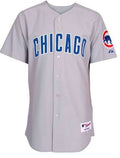 Chicago Cubs Majestic Authentic Road Polyester Jersey product image 1, provided for visual reference and product detail