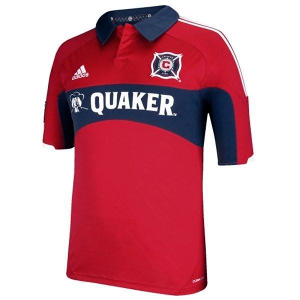 ﻿Men Chicago Fire SC adidas Red Primary Replica Jersey product image 2, provided for visual reference and product detail