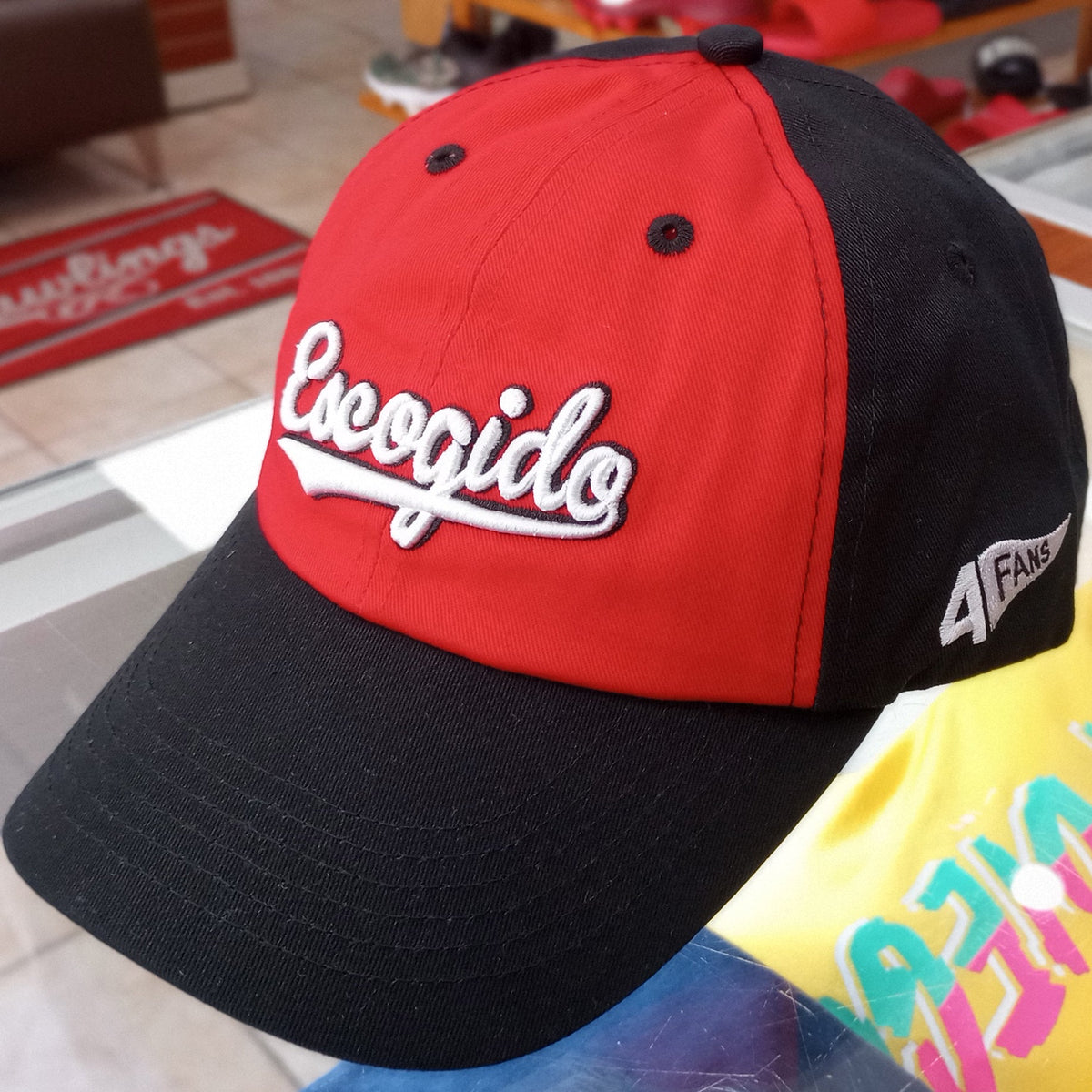 2024 - 2025 Escogido 4Fans Adjustable Hat - Black-Red product image 2, provided for visual reference and product detail