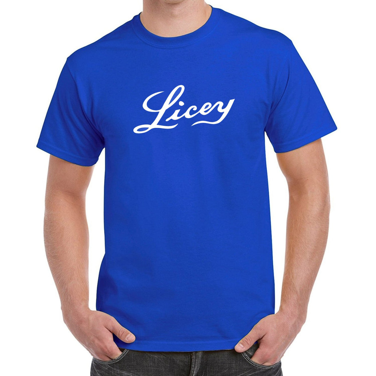 Dominican Baseball Team – Tigres del Licey Royal Blue White Letters T-shirt product image 1, provided for visual reference