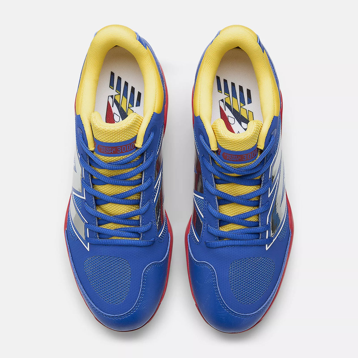 New Balance Fresh Foam X 3000 v7 Metal Baseball Cleats – M30001CC | Venezuela WBC Colorway product image 4, provided for