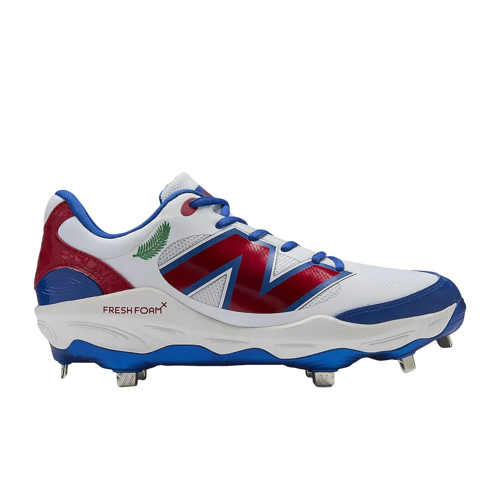 New Balance Fresh Foam X 3000 v7 Metal Baseball Cleats – M30004JE | Dominican Republic WBC Colorway product image 1,