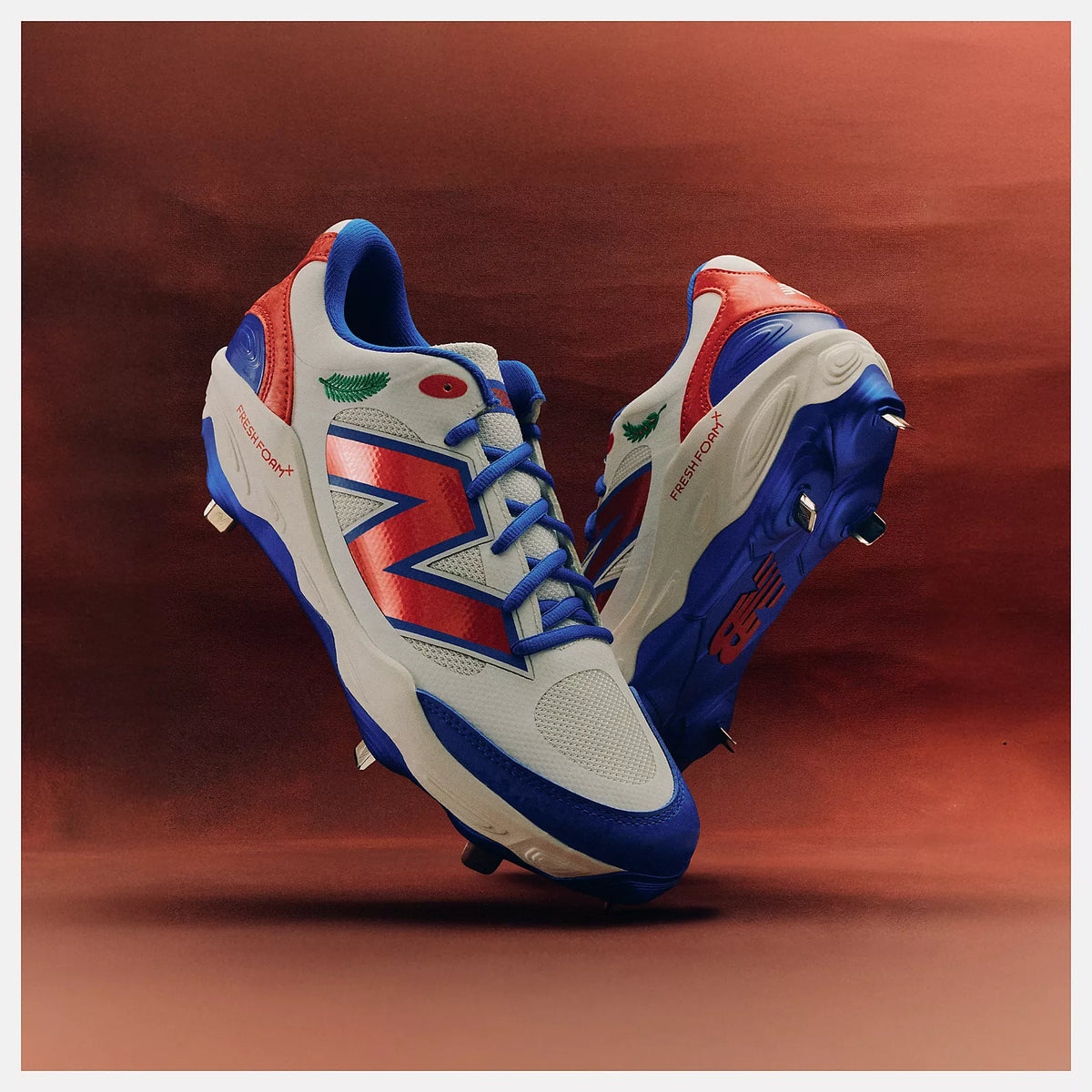 New Balance Fresh Foam X 3000 v7 Metal Baseball Cleats – M30004JE | Dominican Republic WBC Colorway product image 3,