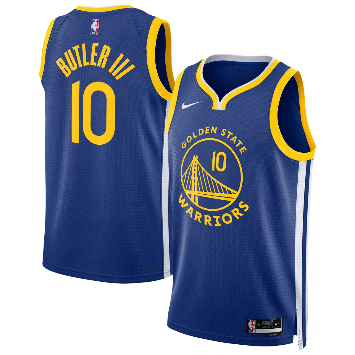 Male Golden State Warriors Jimmy Butler III Nike Royal Swingman Player Jersey - Icon Edition product image 1, provided for