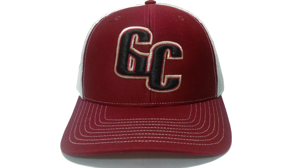 Gigantes del Cibao GC Hat | Dominican Baseball LIDOM Cap – Maroon Trucker Snapback product image 2, provided for visual