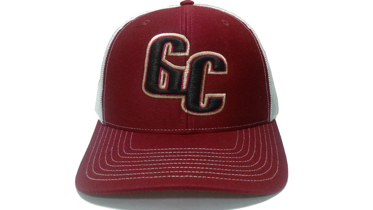 Gigantes del Cibao GC Hat | Dominican Baseball LIDOM Cap – Maroon Trucker Snapback product image 2, provided for visual
