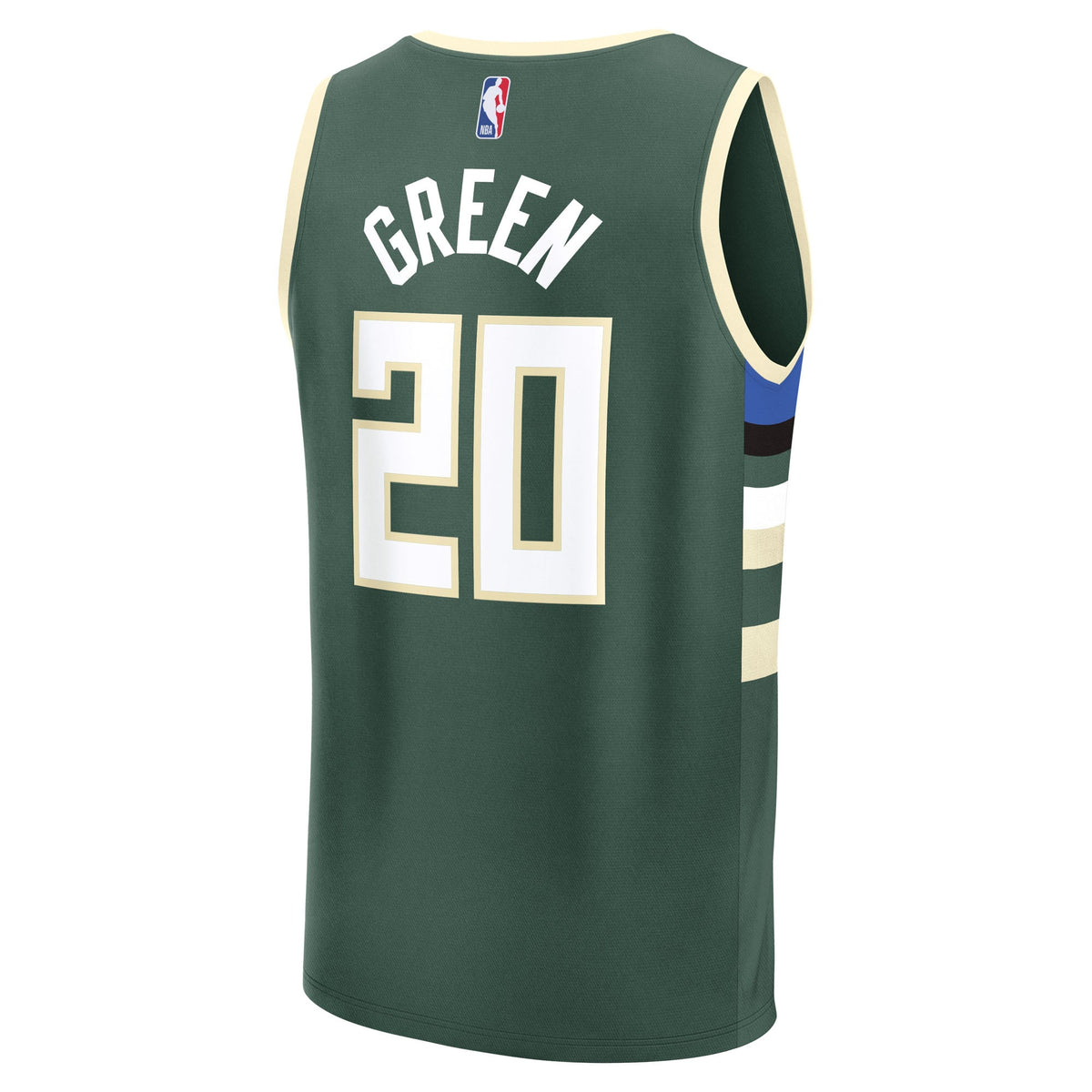 Milwaukee Bucks A.J. Green Fanatics Hunter Green Fast Break Replica Player Jersey - Icon Edition for Men product image 4,