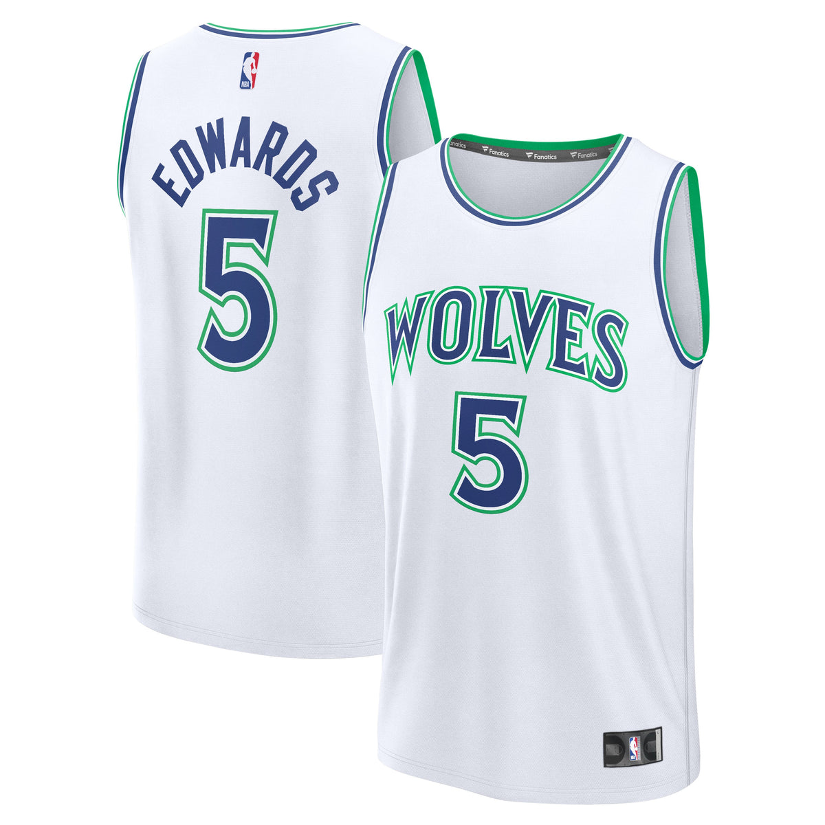Minnesota Timberwolves Anthony Edwards Fanatics White Fast Break Jersey - Association Edition for Men product image 1,