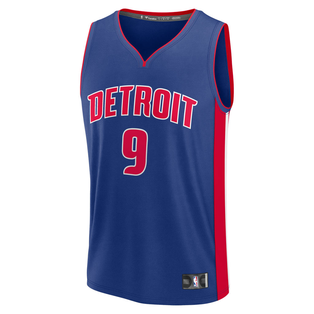 Detroit Pistons Ausar Thompson Fanatics Blue Fast Break Jersey - Icon Edition for Men product image 3, provided for visual