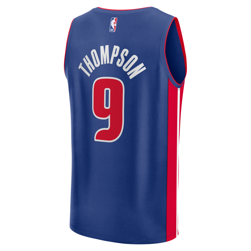 Detroit Pistons Ausar Thompson Fanatics Blue Fast Break Jersey - Icon Edition for Men product image 4, provided for visual