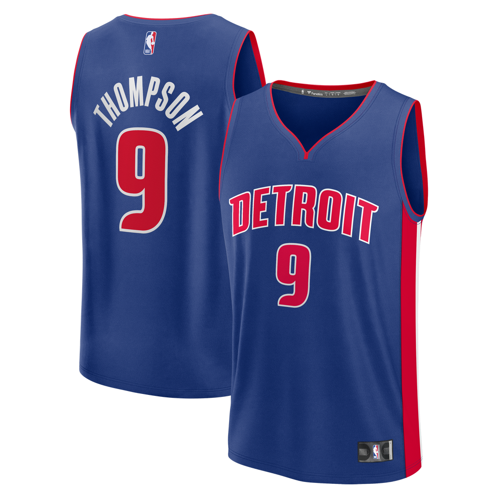 Detroit Pistons Ausar Thompson Fanatics Blue Fast Break Jersey - Icon Edition for Men product image 1, provided for visual