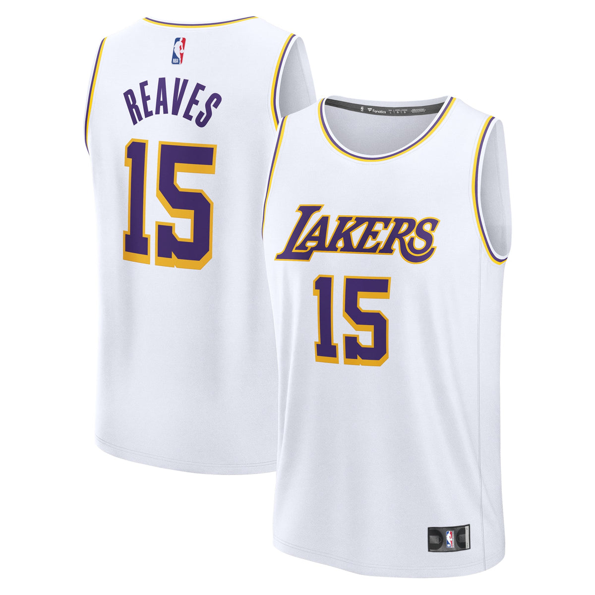 Los Angeles Lakers Austin Reaves Fanatics White Fast Break Replica Player Jersey - Association Edition for Men product image