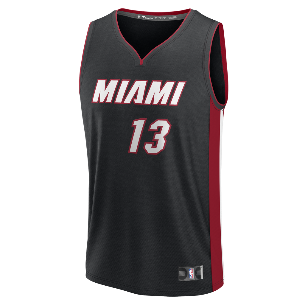 Miami Heat Bam Adebayo Fanatics Black Fast Break Replica Jersey - Icon Edition for Men product image 3, provided for visual