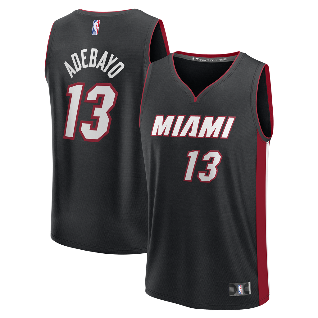 Miami Heat Bam Adebayo Fanatics Black Fast Break Replica Jersey - Icon Edition for Men product image 1, provided for visual