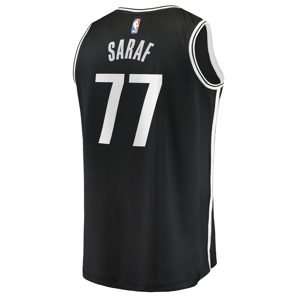 Brooklyn Nets Ben Saraf Fanatics Black Fast Break Replica Jersey - Icon Edition for Men product image 4, provided for visual