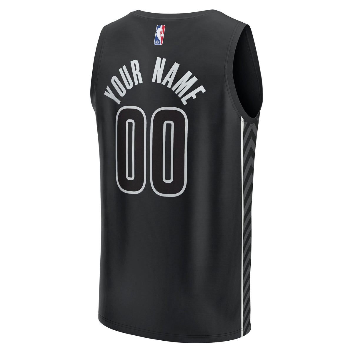 Brooklyn Nets Fanatics Black Custom Fast Break Jersey - Statement Edition for Men product image 4, provided for visual