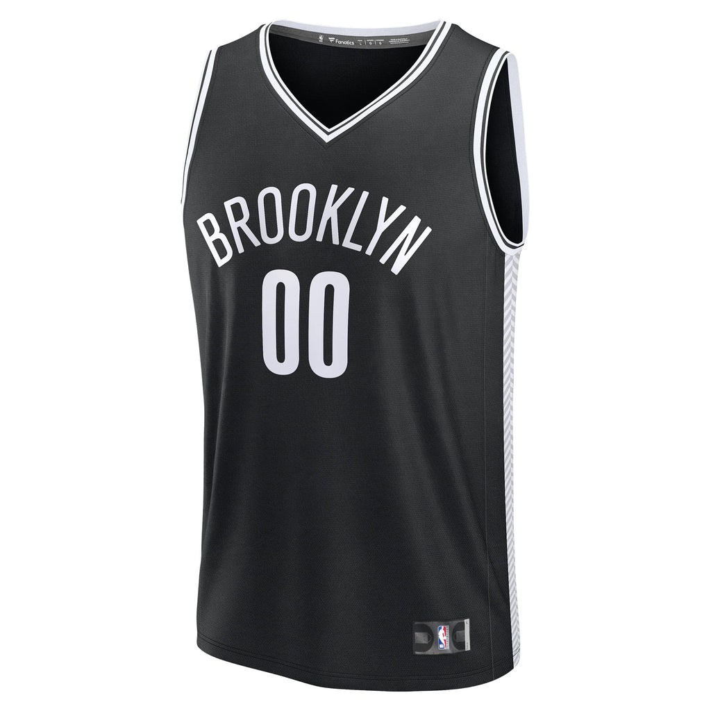 Brooklyn Nets Fanatics Black Fast Break Custom Jersey - Icon Edition for Men product image 3, provided for visual reference
