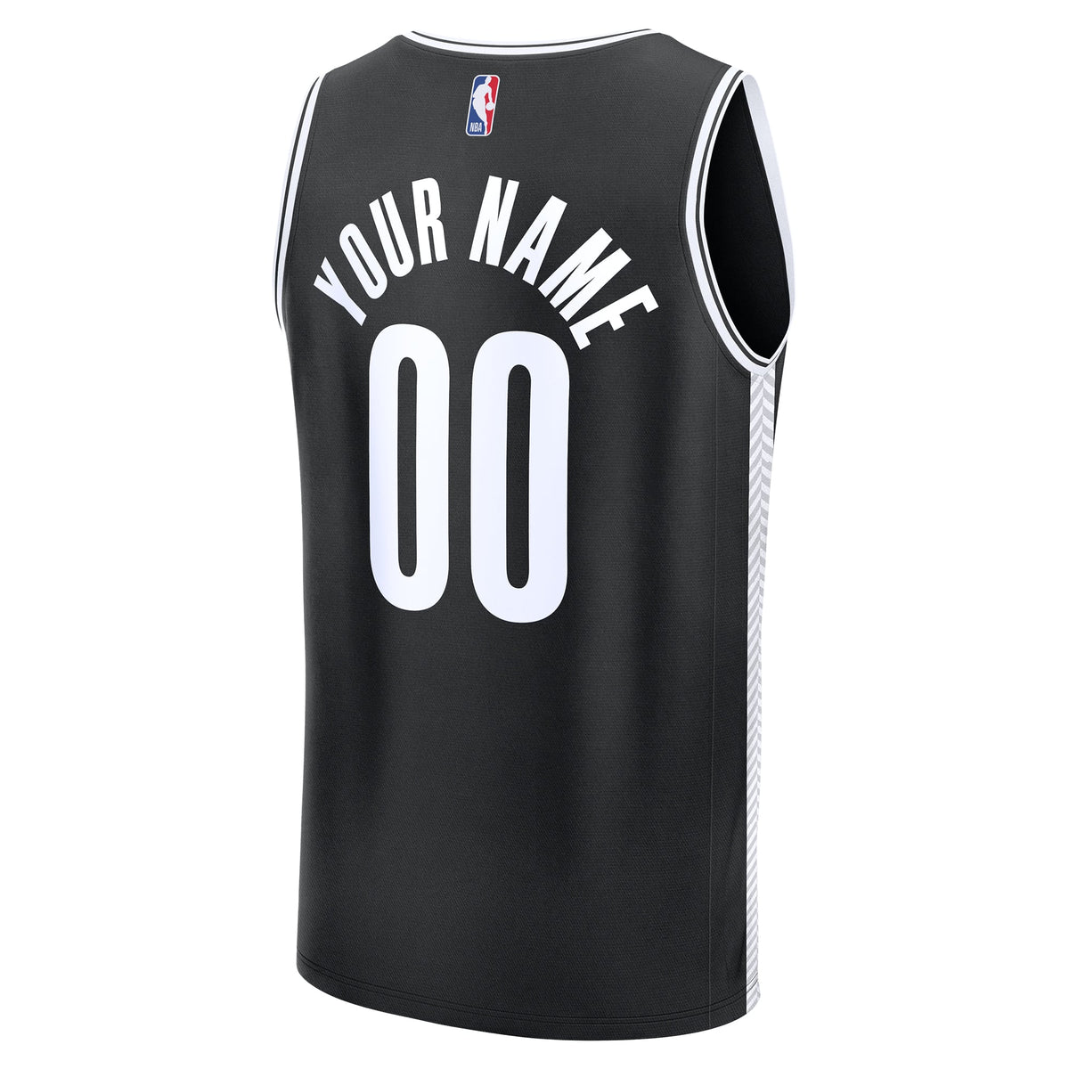 Brooklyn Nets Fanatics Black Fast Break Custom Jersey - Icon Edition for Men product image 4, provided for visual reference