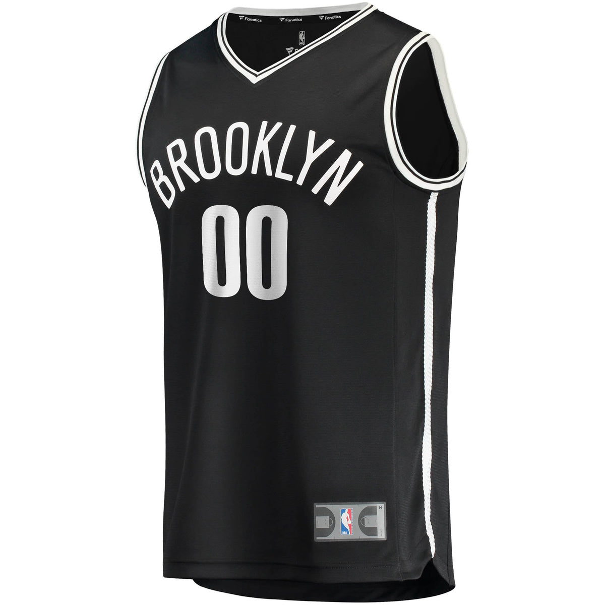 Brooklyn Nets Fanatics Black Fast Break Custom Replica Jersey - Icon Edition for Men product image 3, provided for visual