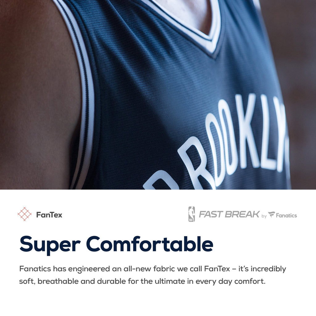 Brooklyn Nets Fanatics Black Fast Break Custom Replica Jersey - Icon Edition for Men product image 7, provided for visual