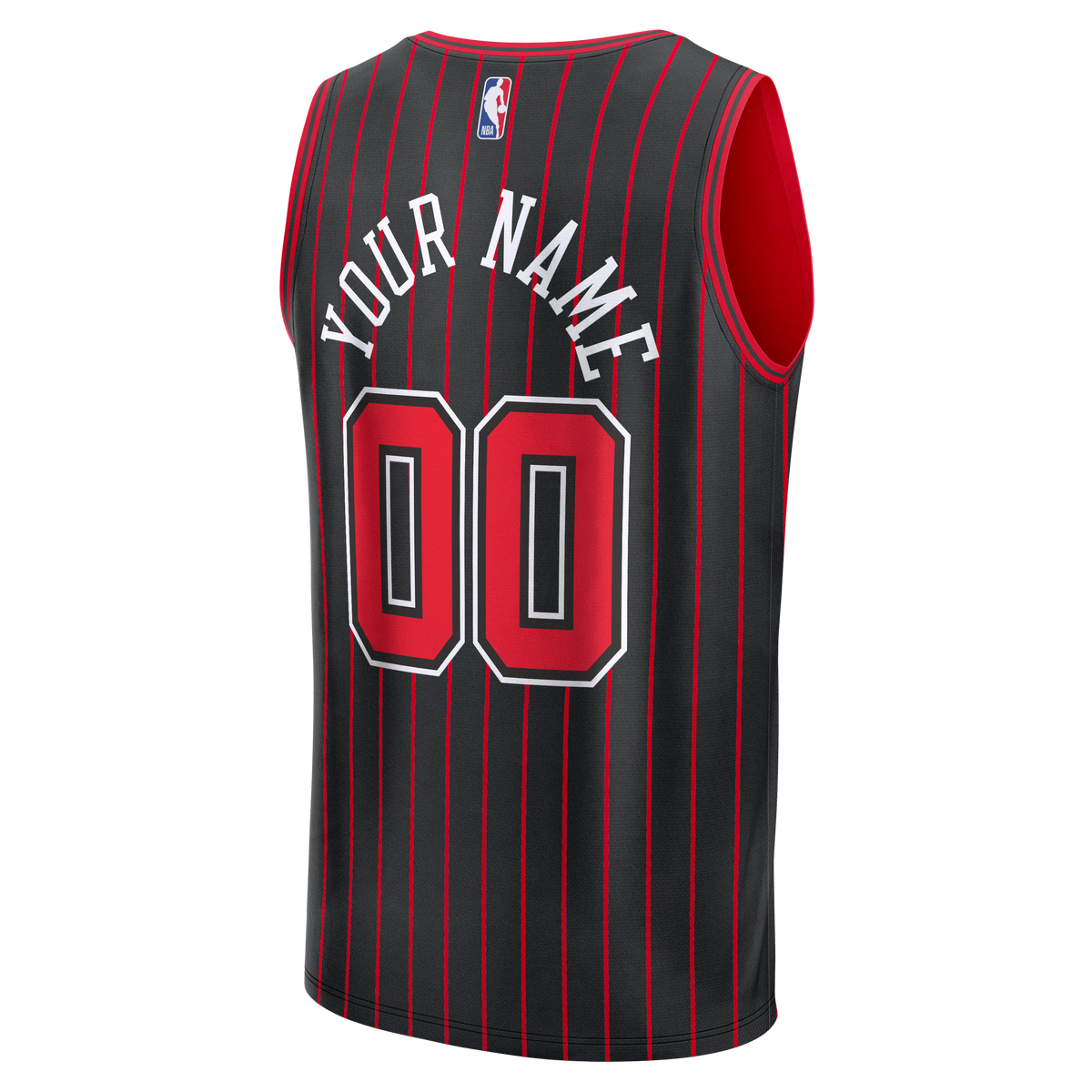 Chicago Bulls Fanatics Black Fast Break Custom Jersey - Icon Edition for Men product image 4, provided for visual reference