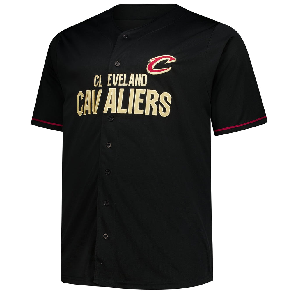 Cleveland Cavaliers Fanatics Black Big & Tall Pop Full-Button Jersey for Men product image 3, provided for visual reference