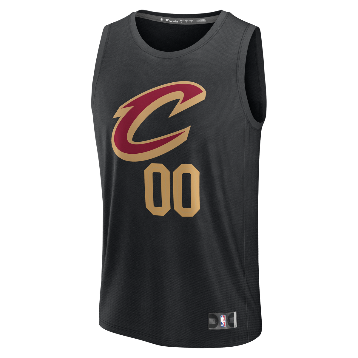 Cleveland Cavaliers Fanatics Black Fast Break Custom Jersey - Icon Edition for Men product image 3, provided for visual