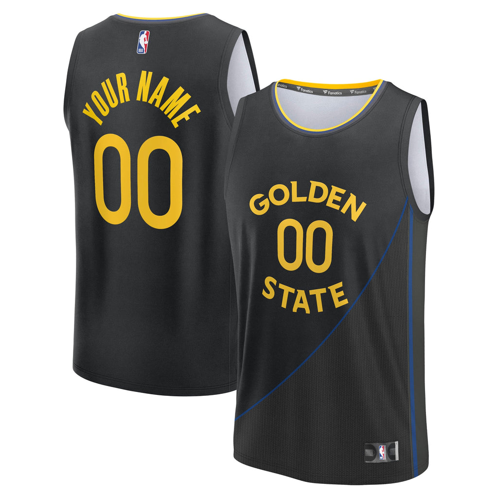 Golden State Warriors Fanatics Black Fast Break Custom Jersey - Statement Edition for Men product image 2, provided for