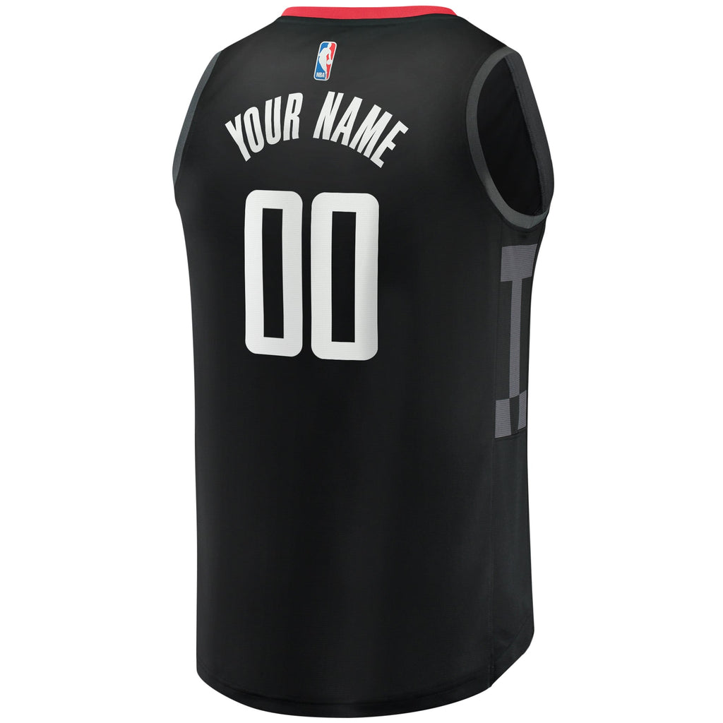 Houston Rockets Fanatics Black Fast Break Replica Custom Jersey - Statement Edition for Men product image 4, provided for
