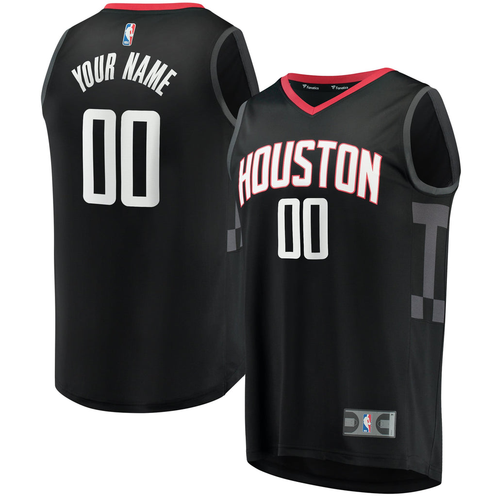 Houston Rockets Fanatics Black Fast Break Replica Custom Jersey - Statement Edition for Men product image 1, provided for