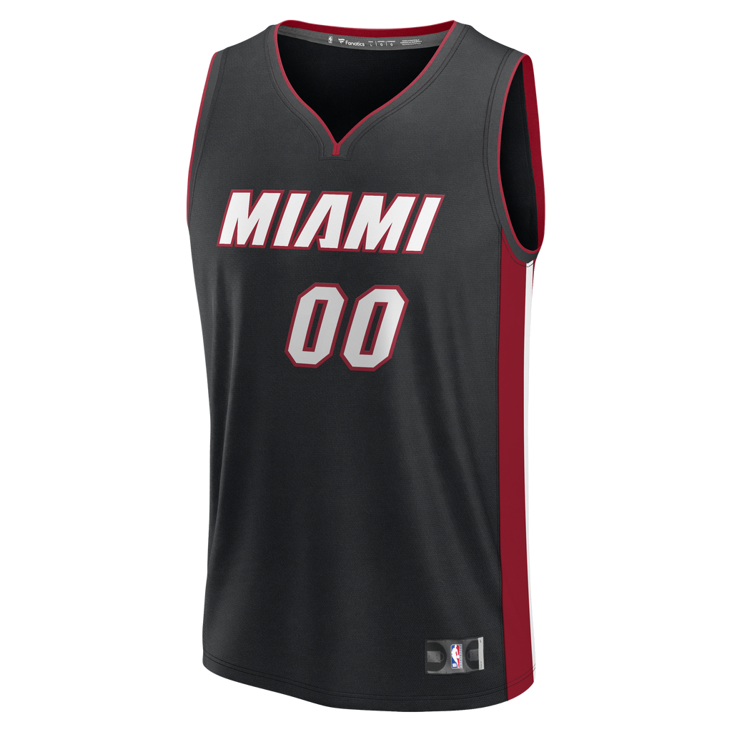 Miami Heat Fanatics Black Fast Break Custom Jersey - Icon Edition for Men product image 3, provided for visual reference and