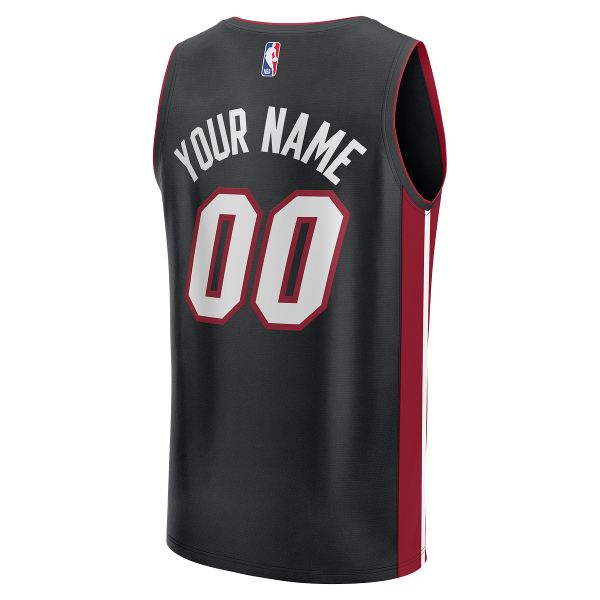 Miami Heat Fanatics Black Fast Break Custom Jersey - Icon Edition for Men product image 4, provided for visual reference and
