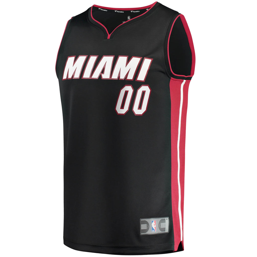 Miami Heat Fanatics Black Fast Break Custom Replica Jersey - Icon Edition for Men product image 3, provided for visual