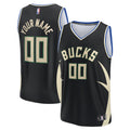 Milwaukee Bucks Fanatics Black Custom Fast Break Jersey - Statement Edition for Men product image 1, provided for visual