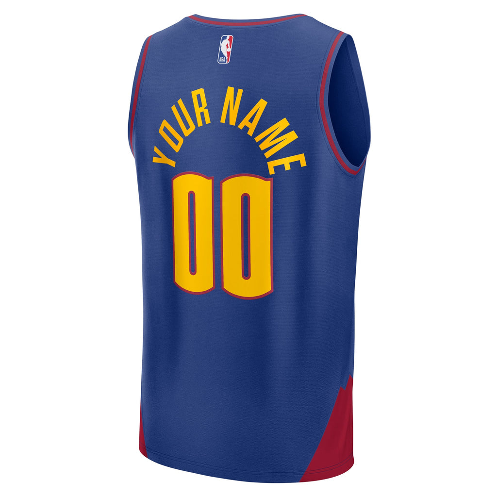 Denver Nuggets Fanatics Blue Fast Break Custom Jersey - Statement Edition for Men product image 4, provided for visual