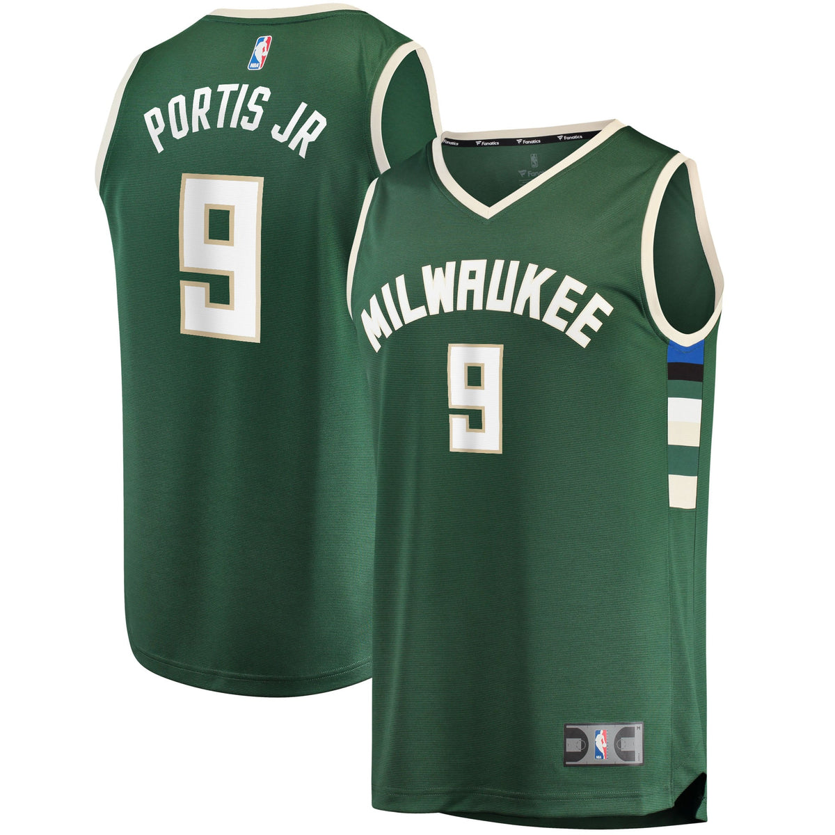 Milwaukee Bucks Bobby Portis Fanatics Green Fast Break Replica Jersey - Icon Edition for Men product image 2, provided for