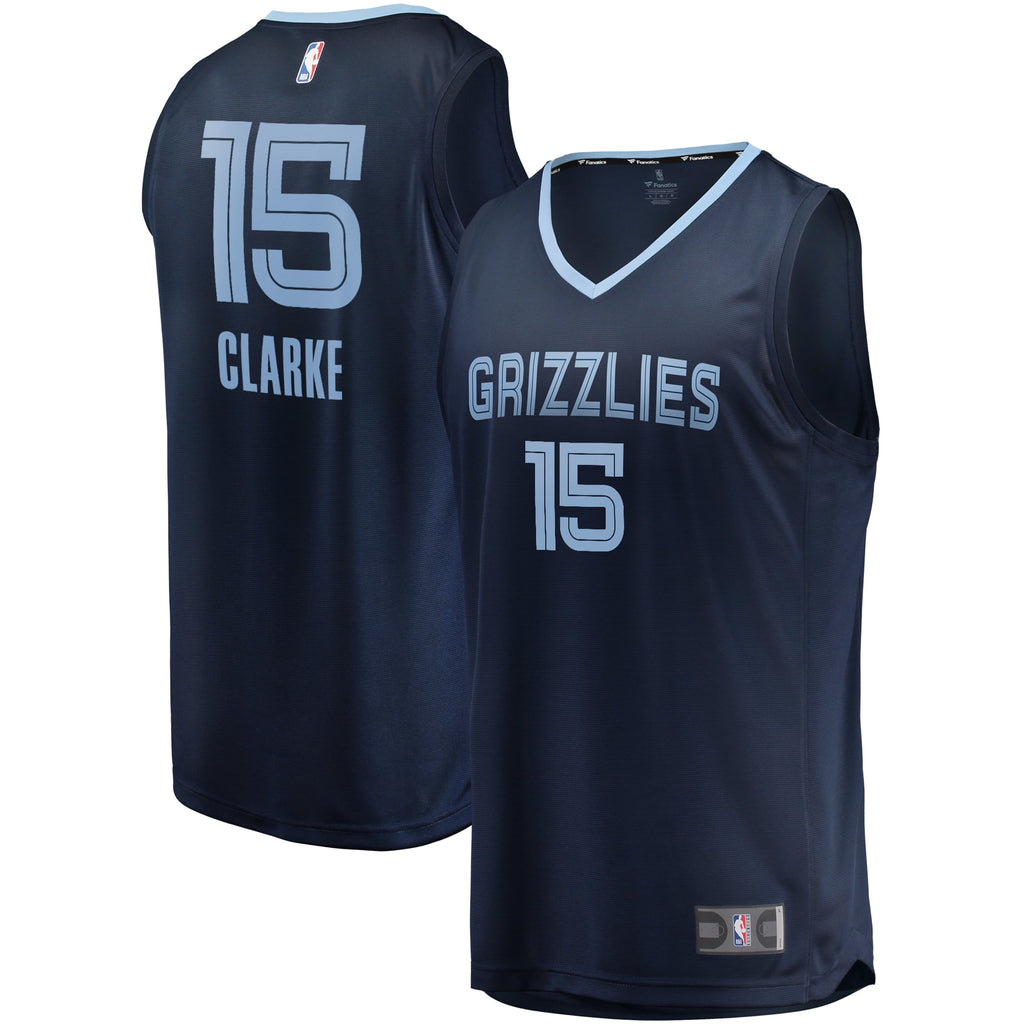 Memphis Grizzlies Brandon Clarke Fanatics Navy Fast Break Replica Jersey - Icon Edition for Men product image 1, provided