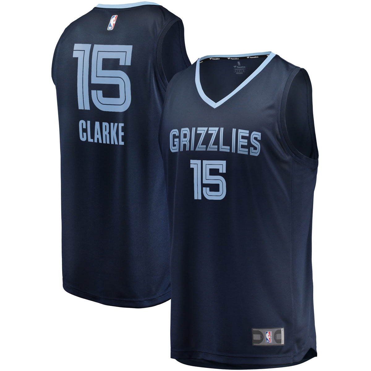 Memphis Grizzlies Brandon Clarke Fanatics Navy Fast Break Replica Jersey - Icon Edition for Men product image 1, provided