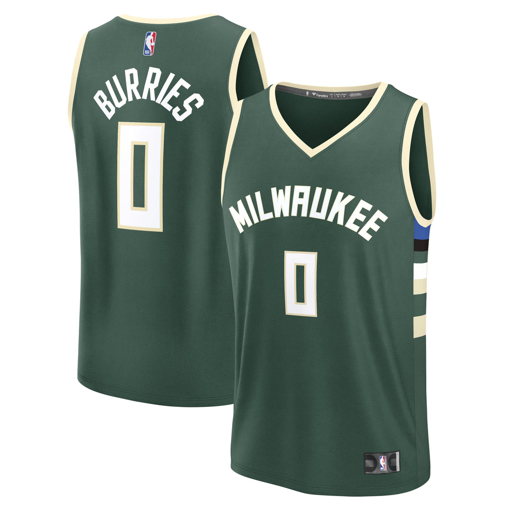 Milwaukee Bucks Brayden Burries Fanatics Green 2026 NBA Draft First Round Pick Fast Break Jersey - Icon Edition for Men