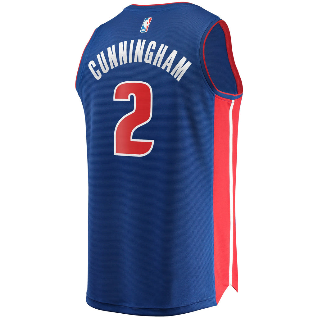 Detroit Pistons Cade Cunningham Fanatics Blue 2021 NBA Draft First Round Pick Fast Break Replica Jersey - Icon Edition for