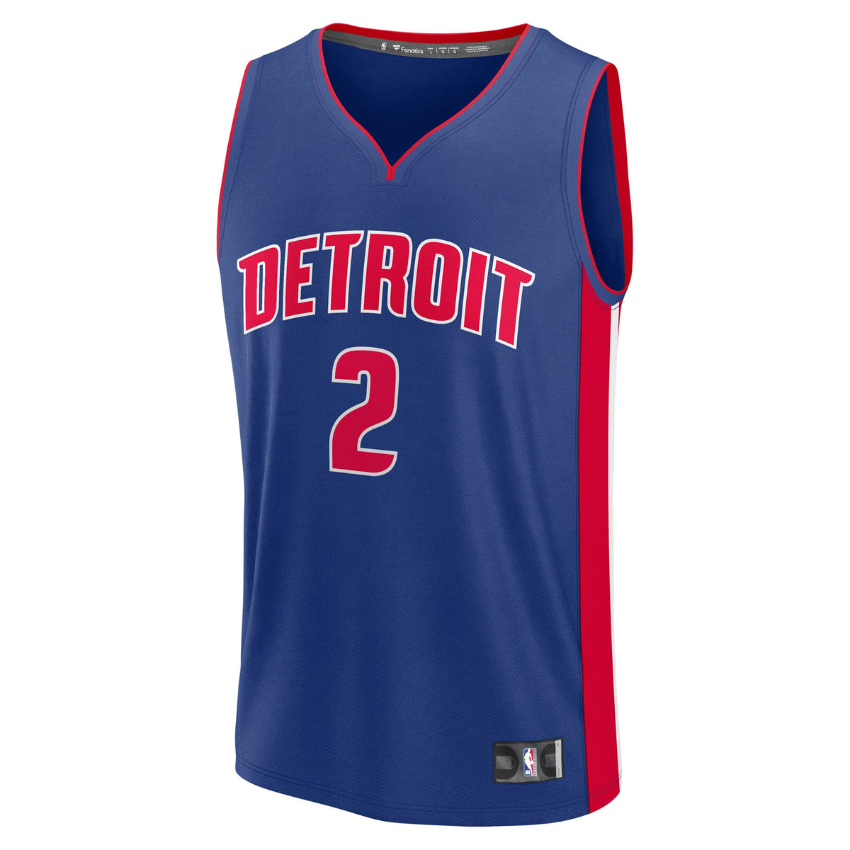 Detroit Pistons Cade Cunningham Fanatics Blue Fast Break Replica Player Jersey - Icon Edition for Men product image 3,
