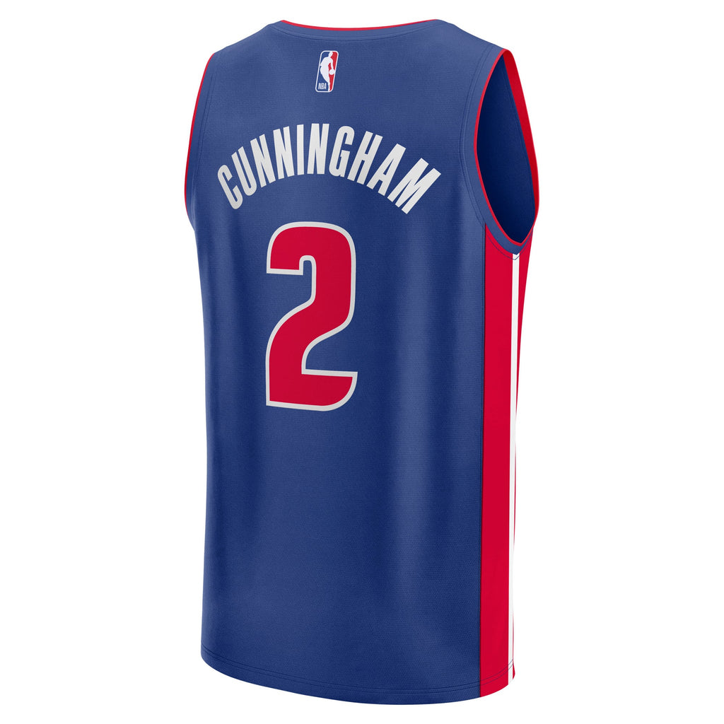Detroit Pistons Cade Cunningham Fanatics Blue Fast Break Replica Player Jersey - Icon Edition for Men product image 4,