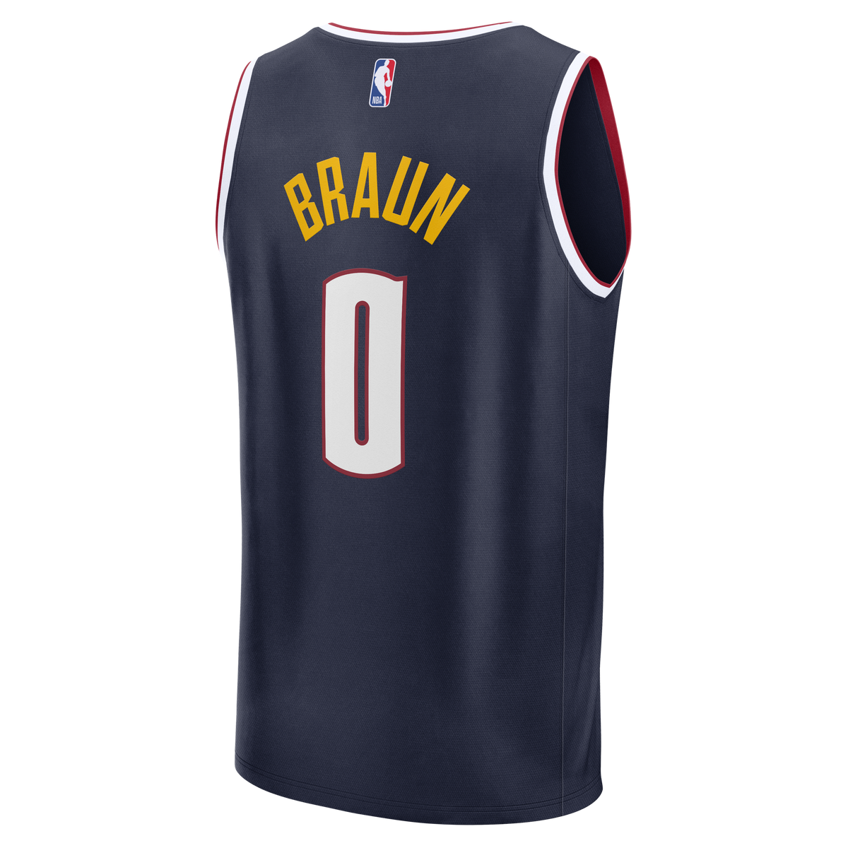 Denver Nuggets Christian Braun Fanatics Navy Fast Break Replica Jersey - Icon Edition for Men product image 4, provided for