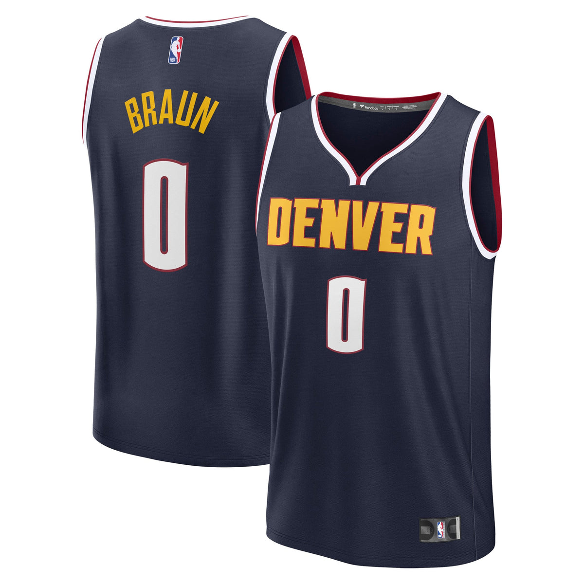 Denver Nuggets Christian Braun Fanatics Navy Fast Break Replica Player Jersey - Icon Edition for Men product image 1,