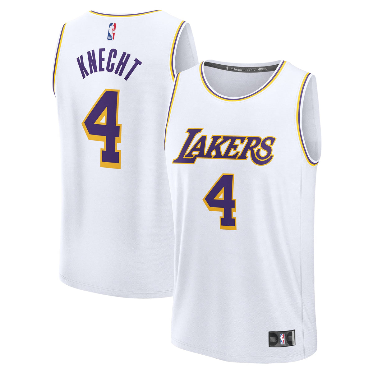 Los Angeles Lakers Dalton Knecht Fanatics White Fast Break Replica Player Jersey - Association Edition for Men product image
