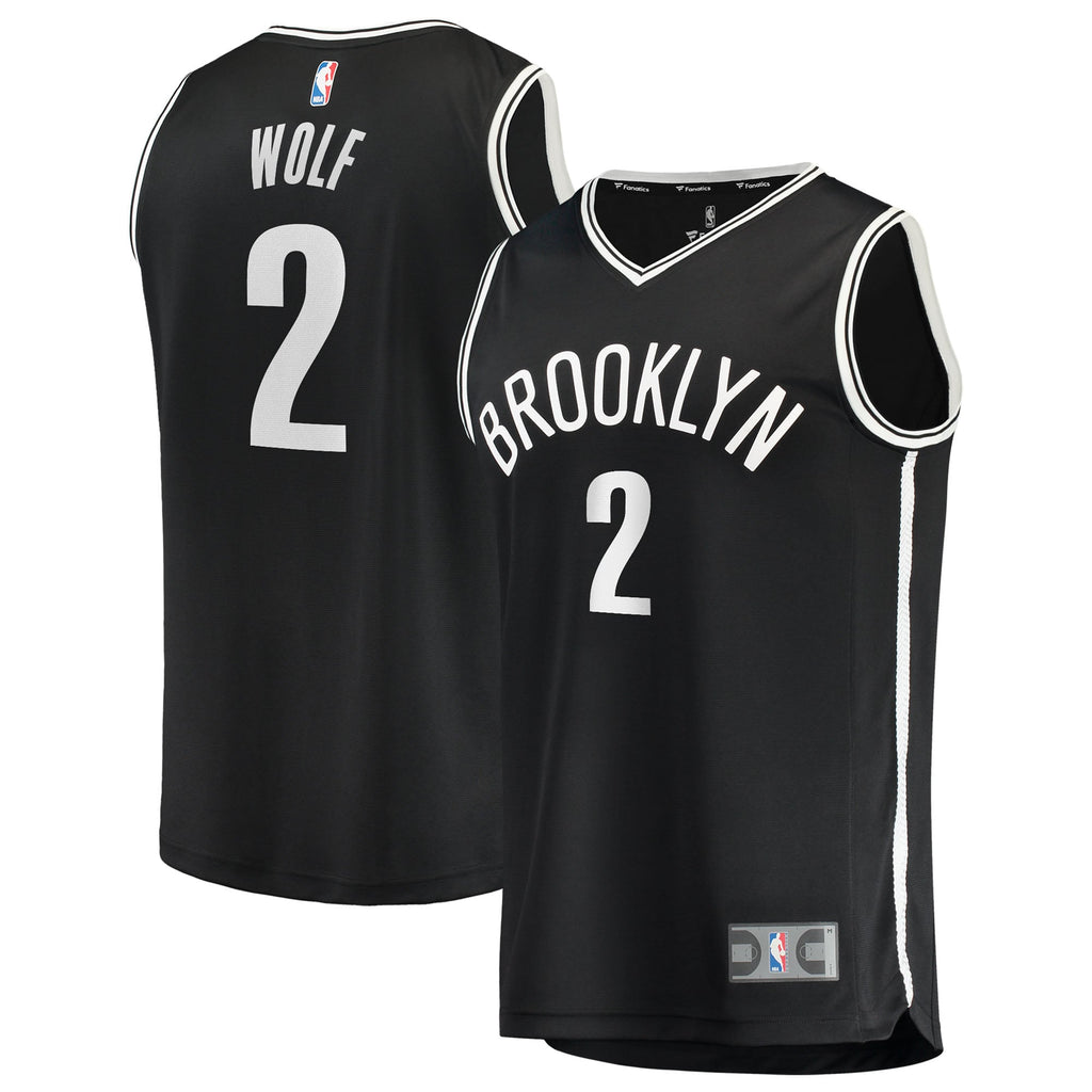 Brooklyn Nets Daniel Wolf Fanatics Black Fast Break Replica Jersey - Icon Edition for Men product image 2, provided for