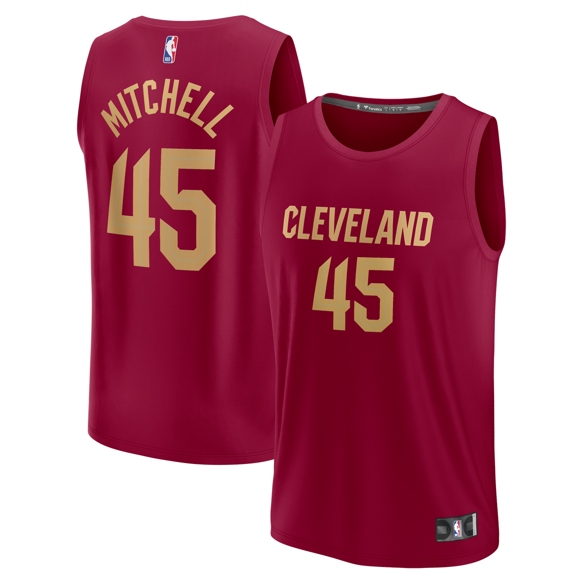 Cleveland Cavaliers Donovan Mitchell Fanatics Wine Fast Break Replica Jersey - Icon Edition for Men product image 1,